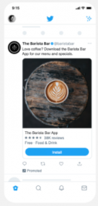 Twitterプロモ広告のアプリのインストール数キャンペーン広告