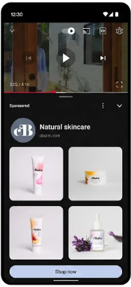 「Shop Now」ボタンの表示例